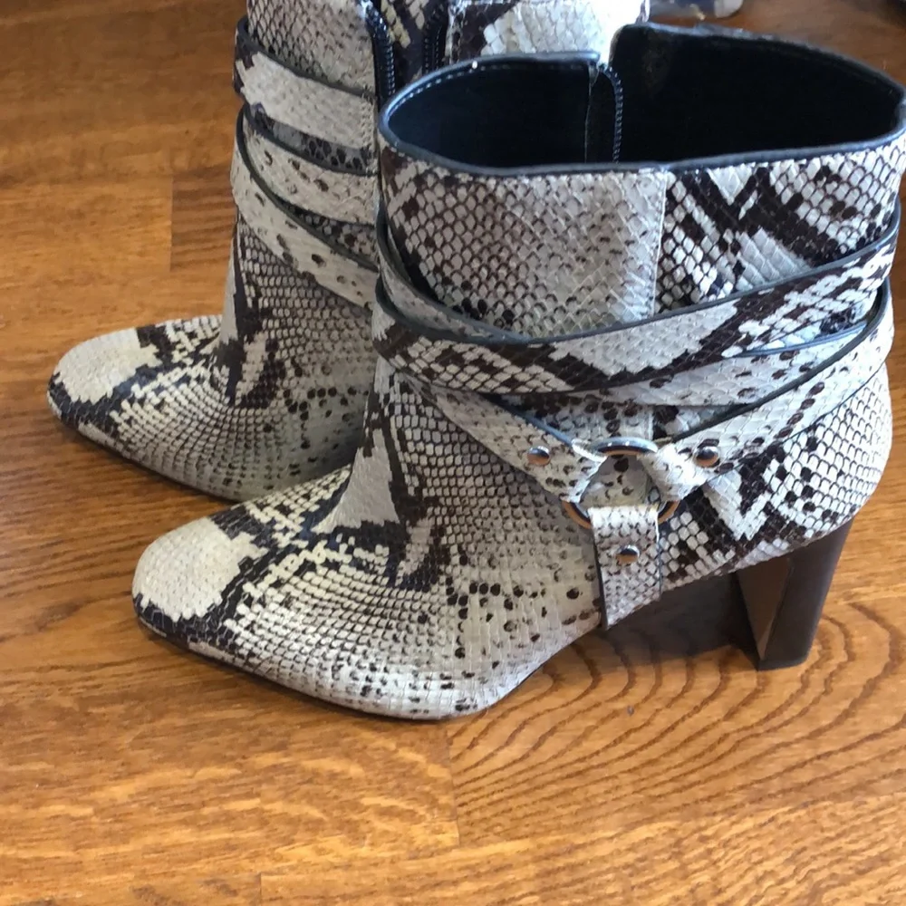 Vince Camuto Snake Heeled Boots - Picture 1 of 8